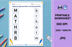 Uppercase and lowercase matching printable worksheet Product Image 1