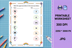 Uppercase and lowercase matching printable worksheet Product Image 1