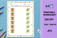 Uppercase and lowercase matching printable worksheet Product Image 1