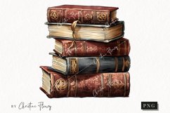 Vintage Goth Books Clipart | Halloween PNG Product Image 1