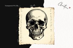 Vintage Goth Skull Clipart | Halloween PNG Product Image 2