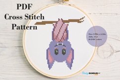 Hanging Upside Down Bat Cross Stitch Pattern PDF File Product Image 1