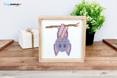 Hanging Upside Down Bat Cross Stitch Pattern PDF File Product Image 2