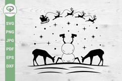 Upside Down Snowman SVG Christmas SVG Product Image 1