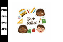 Back to School Education Elements with Diverse Children and Product Image 1