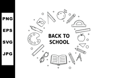 Back to school education supplies pencil ruler apple open bo Product Image 1