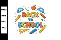 Back to School Education Supplies Illustration with Pencil A Product Image 1