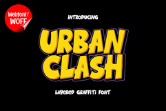 Urban Clash | 3D Layered Graffiti Webfont for Bold Street Product Image 1