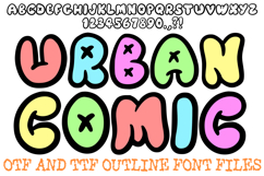 Urban Comic Font Cartoon Doodle Lettering ABC OTF Type by Squeeb Creative