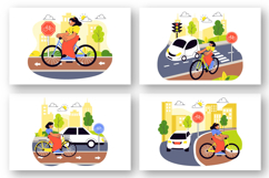 10 Urban Cycling Illustration Product Image 2