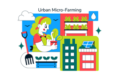 10 Urban Micro Farming Illustration Product Image 4