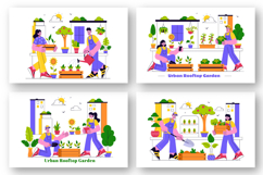 10 Urban Farming Rooftop Garden Illustration Product Image 2