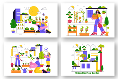 10 Urban Farming Rooftop Garden Illustration Product Image 3