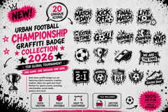 Urban Football Championship Graffiti Badge Collection 2026 Product Image 1