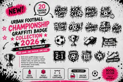 Urban Football Championship Graffiti Badge Collection 2026 Product Image 1