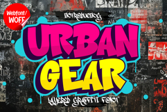Urban Gear | 3D Layered Graffiti Webfont for Street Impact Product Image 1