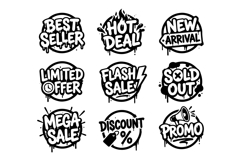 Urban Graffiti Promo Badge Bundle Messy Badge Promo Drip Product Image 2