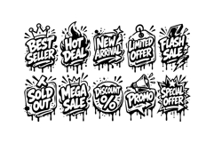 Urban Spray Promo Sticker Pack Messy Badge Promo Graffiti Product Image 2