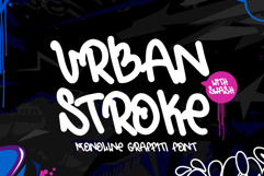 Urban Stroke - Natural Monoline HAndwritten Graffiti Font Product Image 1