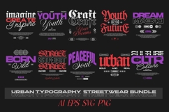 Urban Typography Streetwear T-shirt Design Bundle Product Image 1