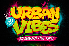 Graffiti Font Bundle Vol. 1 | Urban Vibes 3D Layered Street Product Image 1