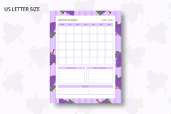 Grapes Monthly Planner Template for June 2026 Product Image 3