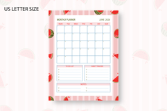 Watermelon Monthly Planner Template for June 2026 Product Image 3