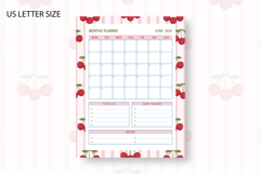 Cherry Monthly Planner Template for June 2026 Product Image 3