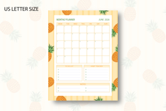 Pineapple Monthly Planner Template for June 2026 Product Image 3
