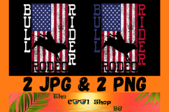 US Rodeo Png, American Bull Rider Png, Bull Riding Png Product Image 1