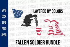 Fallen US Soldier SVG, United States Military Flag Cut File Product Image 2