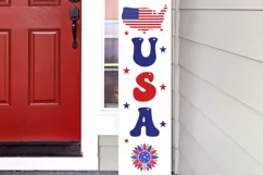 USA Porch Sign SVG, American Flag SVG,USA Pattern SVG Product Image 4