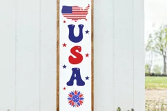 USA Porch Sign SVG, American Flag SVG,USA Pattern SVG Product Image 5