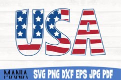 USA 1 Svg Cut File, 4th of July Svg Product Image 1