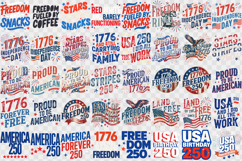 USA 250 Years Sublimation Bundle | 4th of July | Patriotic Product Image 3