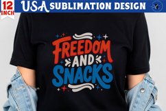 Patriotic sublimation | 4th of July | Freedom and snacks Product Image 1