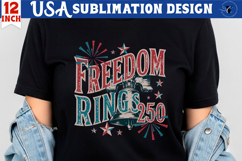 Patriotic sublimation | 4th of July | Freedom rings 250 Product Image 1