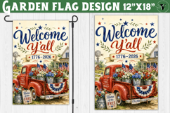 USA 250 Garden flag bundle | Patriotic Welcome Yard Flag Product Image 7