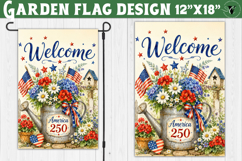 USA 250 Garden flag | Patriotic Welcome Yard Flag Product Image 1