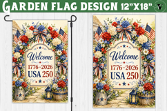 USA 250 Garden flag bundle | Patriotic Welcome Yard Flag Product Image 13