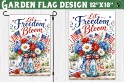 USA 250 Garden flag | Let Freedom bloom Yard Flag Product Image 1