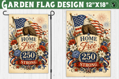 USA 250 Garden flag | Patriotic Home of the free Yard Flag Product Image 1