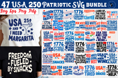 USA 250 Patriotic SVG Bundle | 47 Funny 1776 Shirt Designs Product Image 1
