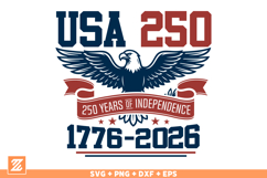 USA 250th anniversary SVG, America SVG, 4th of July SVG PNG Product Image 1