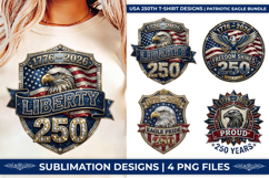 USA 250th Anniversary PNG, America 250 Eagle Shield, 2026 Semiquincentennial SVG, Patriotic Eagle Shield Design, USA 250th Birthday Shirt, American Revolution 250 PNG, Eagle Shield Sublimation Art, 250 Years of Liberty PNG, USA 250 Celebration Graphics, P