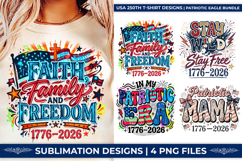 USA 250th Anniversary, Faith Family Freedom PNG, America 250th Birthday, 1776-2026 Patriotic Design, Semiquincentennial SVG, Faith Family Patriotic PNG, USA 250 Years Bundle, American Flag Sublimation, Christian Patriotic Eagle, 4th of July Faith Art