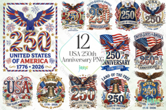 USA 250th Anniversary PNG Clipart Product Image 1