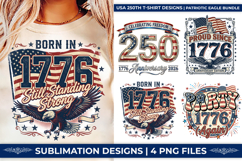 USA 250th Anniversary, Proud Since 1776 PNG, America 250th Birthday, 1776-2026 Eagle Shield, Semiquincentennial SVG, Patriotic Proud Since 1776, USA 250 Years Bundle, American Flag Sublimation, Eagle T-Shirt Graphics, 4th of July Proud Art