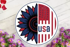 Usa SVG, 4th Of July Round Sign SVG Design Product Image 3