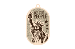 We the People Laser Cut Pendent, Ornament USA Anniversary Product Image 2